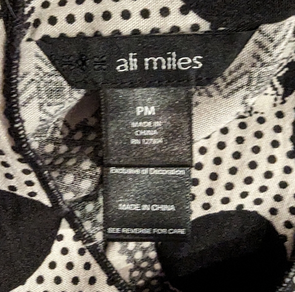 Ali Miles Womens Petite Medium Light Jacket Art To Wear MixedPrint 3/4Sleeve 118 - Picture 8 of 12